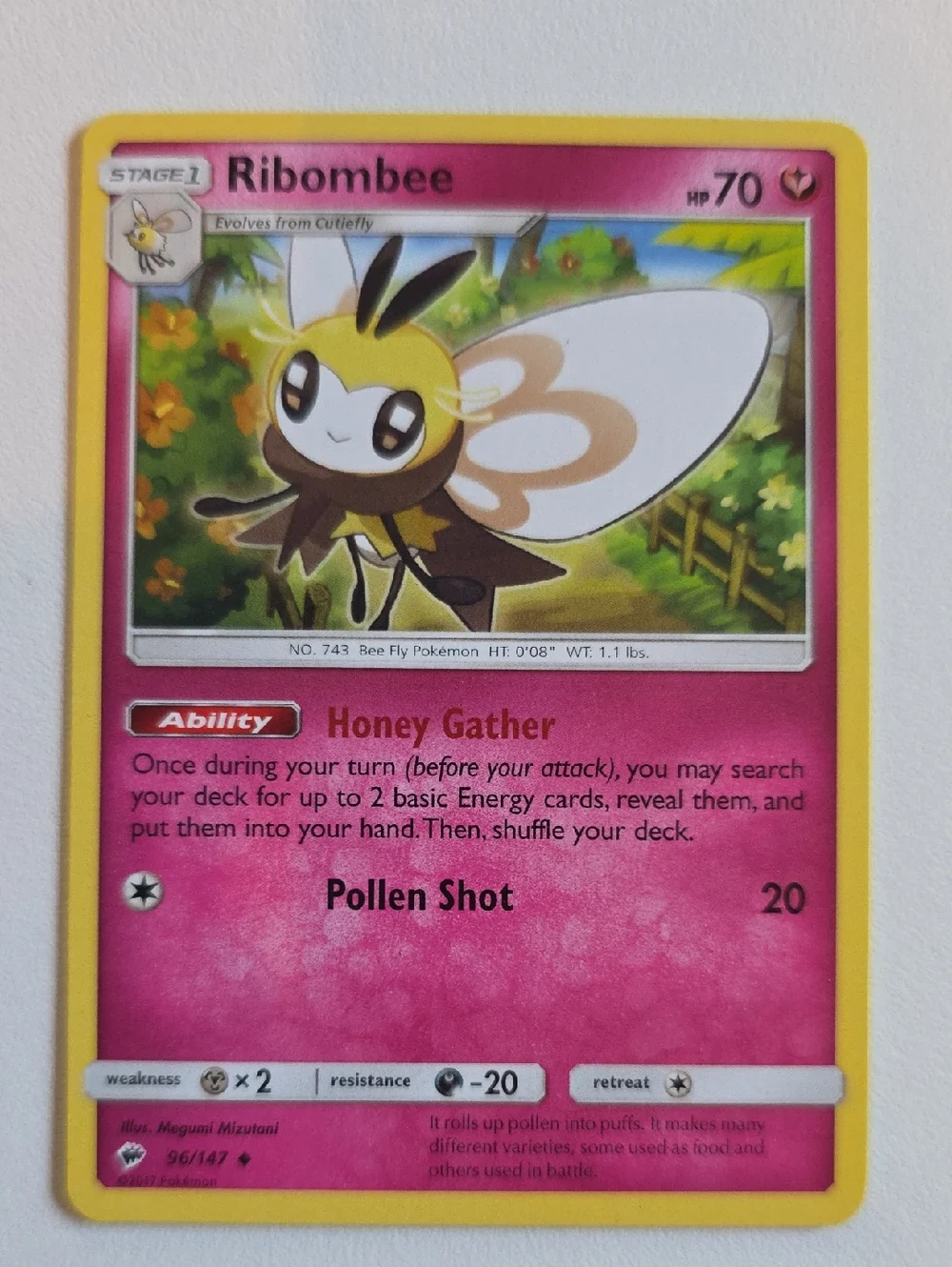 Pokemon Cutiefly, Ribombee, And Lillie's Ribombee Trading Cards